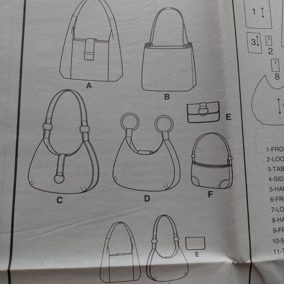 Vintage Purse Sewing Pattern Clutch Handbag 2000s UNCUT 6397 - Picture 12 of 12